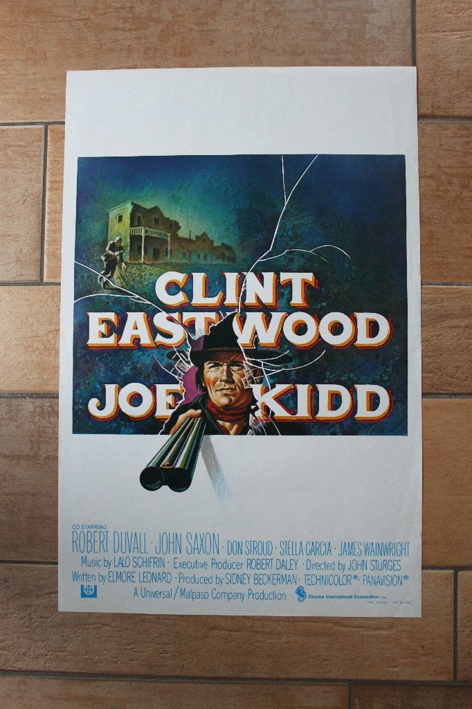 filmaffiche Clint Eastwood Joe Kidd 1972 filmposter, Rechthoekig Staand, Ophalen of Verzenden, Zo goed als nieuw, A1 t/m A3