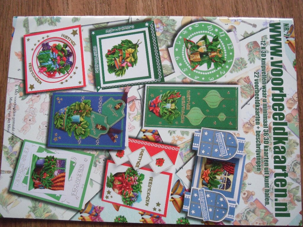 Voorbeeldkaarten 3D boek nr. 7 - Kerst, Hobby en Vrije tijd, Kaarten | Zelf maken, Ophalen of Verzenden, Nieuw, Kerst, Overige typen