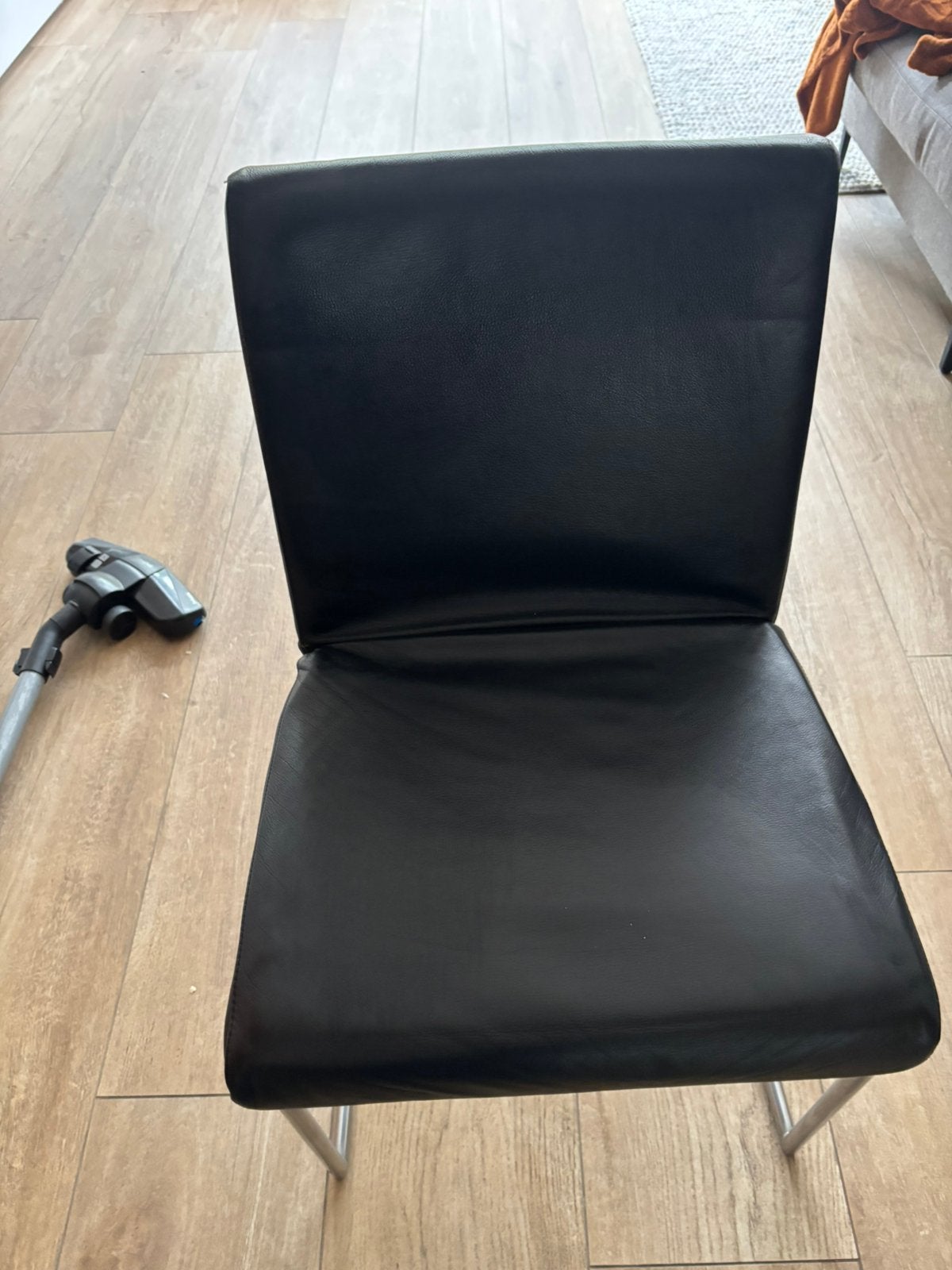 Leren eetkamerstoelen 6 stuks, Huis en Inrichting, Ophalen, Gebruikt, Zwart, Leer
