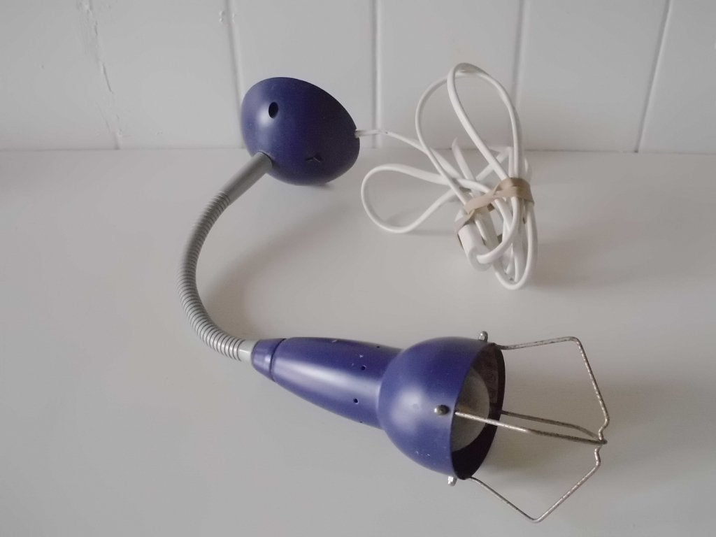 1 x retro vintage IKEA wandlamp blauw TYP V0009 uit jaren 90, IKEA, E14 (klein), Met schakelaar, Ophalen of Verzenden