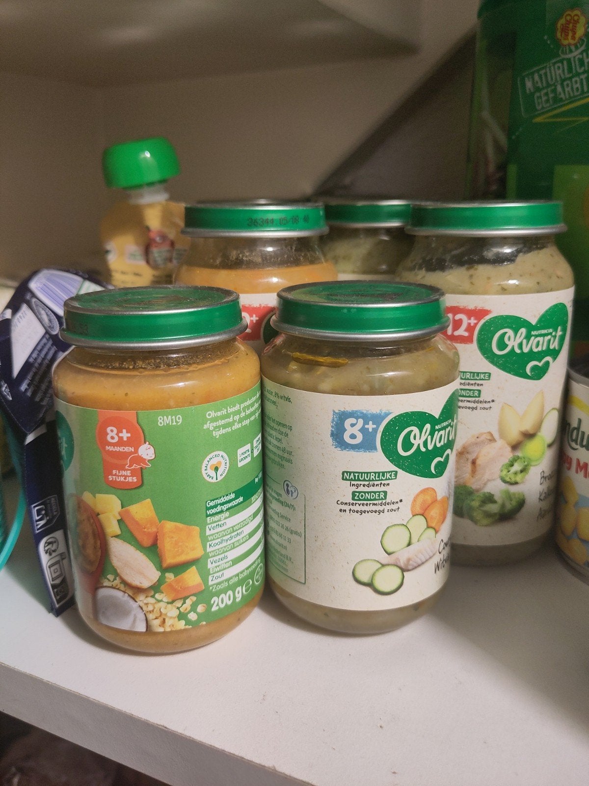 Olvarit babyvoeding 8+ en 12+ maanden, houdbaar tot 2027, Kinderen en Baby's, Babyvoeding en Toebehoren, Ophalen, Nieuw, Overige typen