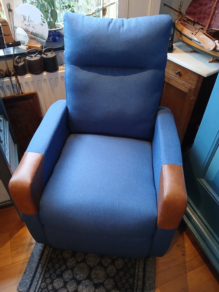 sta op stoel, Ophalen, Blauw, Nieuw, Eén