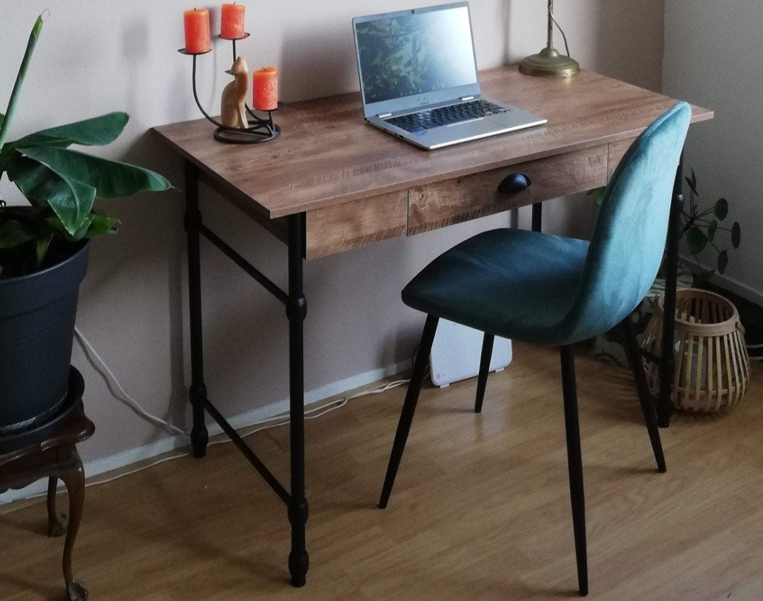 Vida XL Schrijftafel met Lade - Uitstekende Staat, Huis en Inrichting, Bureaus, Ophalen, Met lades, Zo goed als nieuw, Overige merken