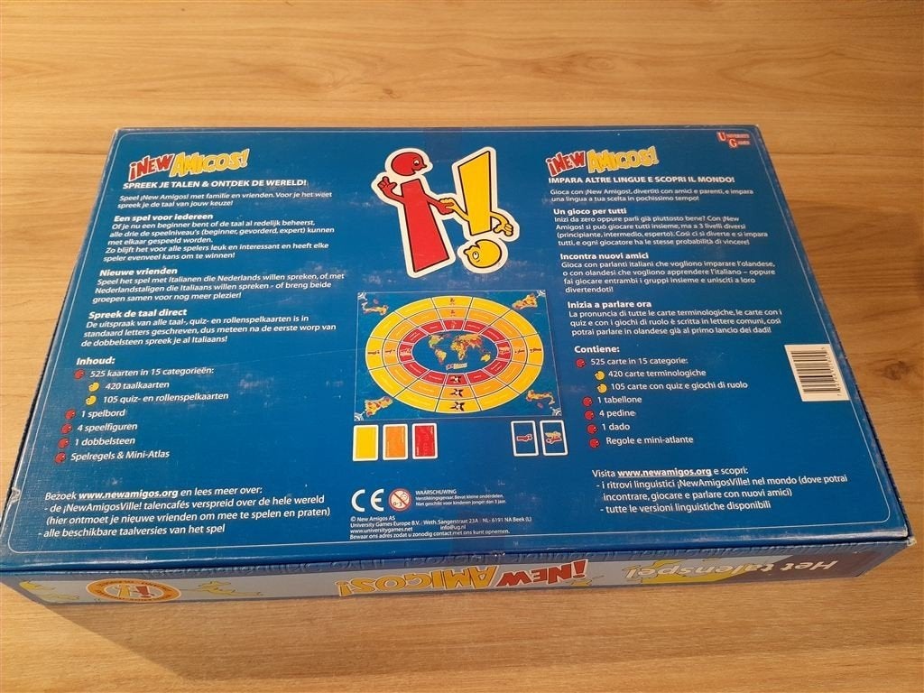 New Amigos - Het talenspel - Italiaans - Nederlands - s5872, Hobby en Vrije tijd, Gezelschapsspellen | Bordspellen, Verzenden