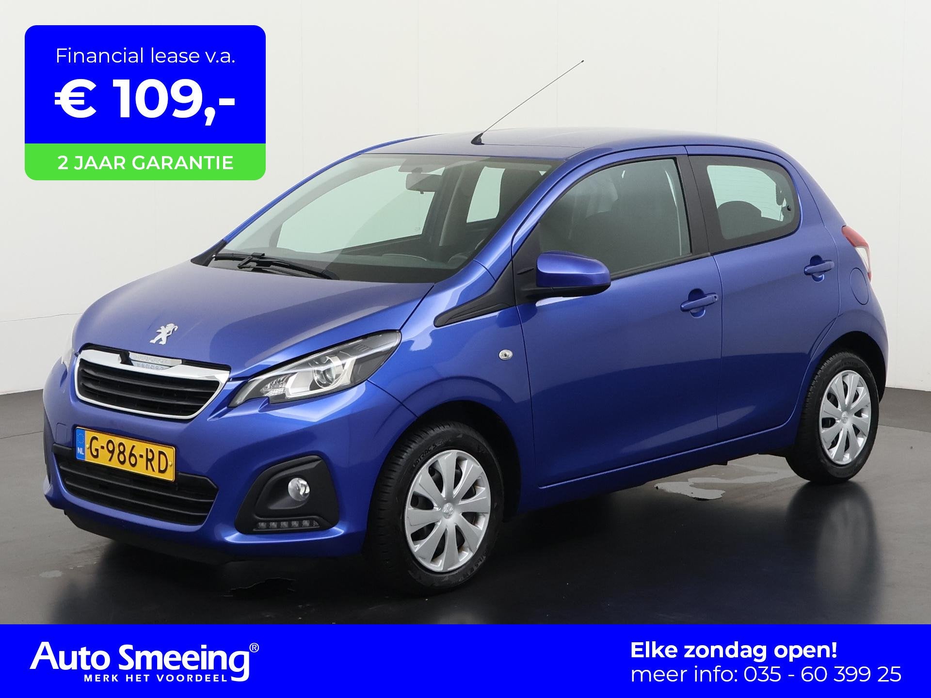 Peugeot 108 1.0 e-VTi Active | Airco | Bluetooth | Zondag Op, Auto's, Voorwielaandrijving, 12 maanden, Stof, Gebruikt