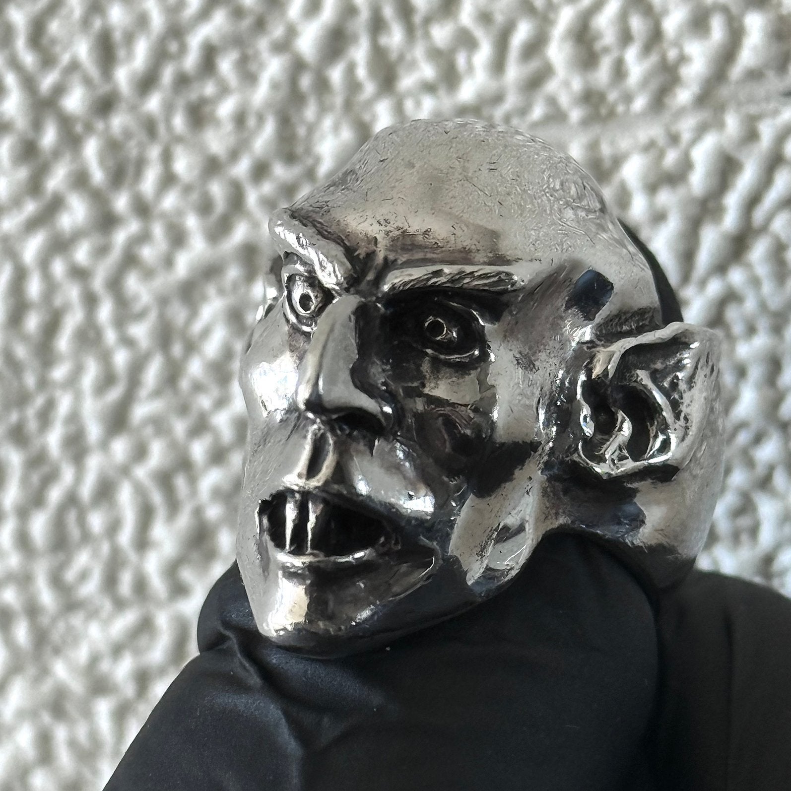 Nosferatu vampier biker bat ring, 19 tot 20, Ophalen of Verzenden, Zo goed als nieuw, Dame of Heer
