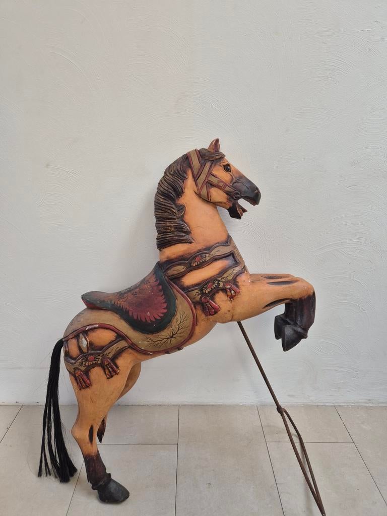 Antiek carrousel paard, Ophalen of Verzenden