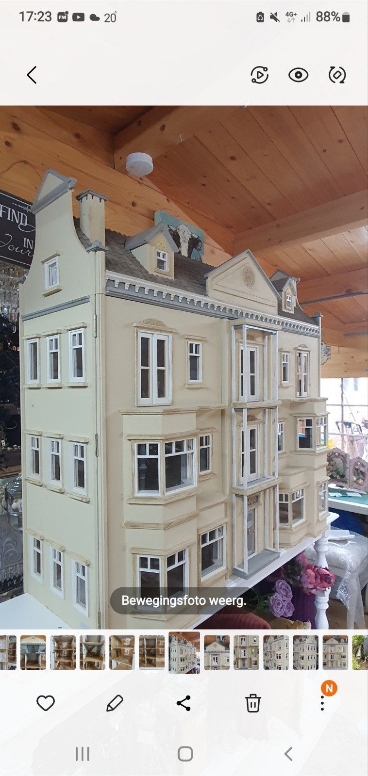 Prachtig Victoriaans Poppenhuis 'Cronenstijn' (Schaal 1:12), Poppenhuis, Ophalen of Verzenden, Zo goed als nieuw