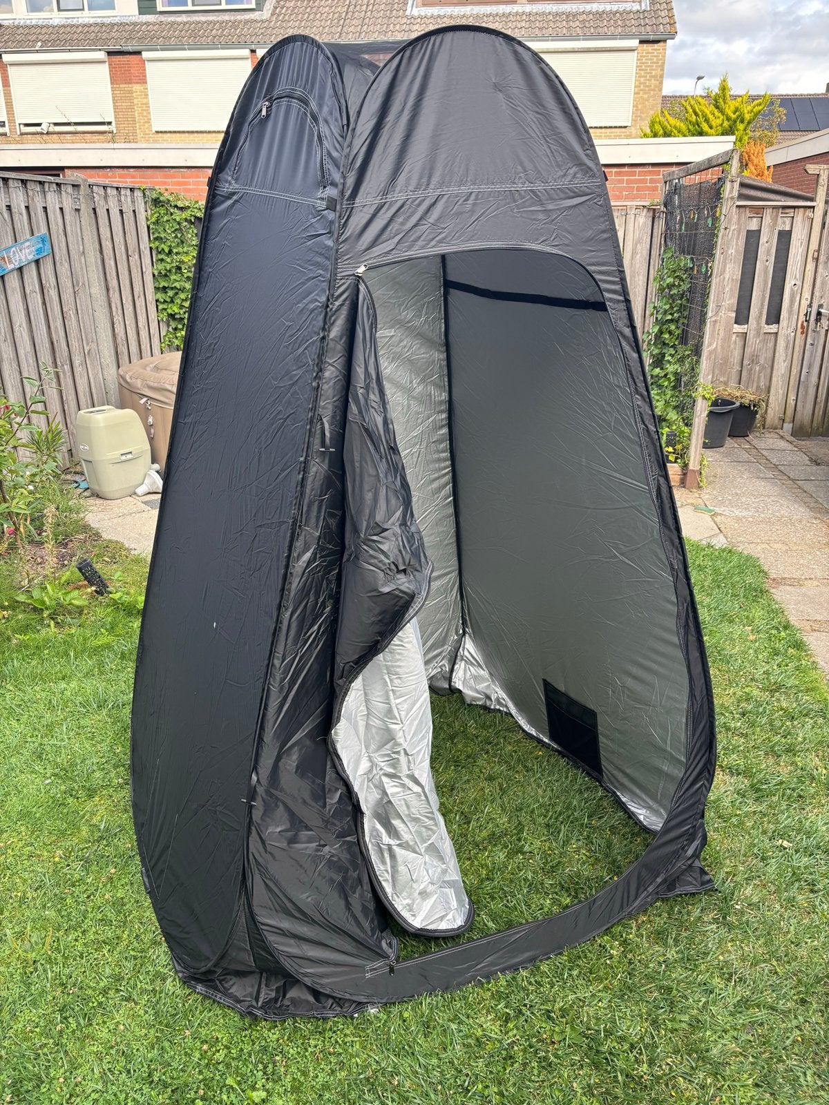 Pop-up Douchetent / Omkleedtent - Zwart, Caravans en Kamperen, Tenten, Ophalen of Verzenden, Nieuw, Tot en met 2