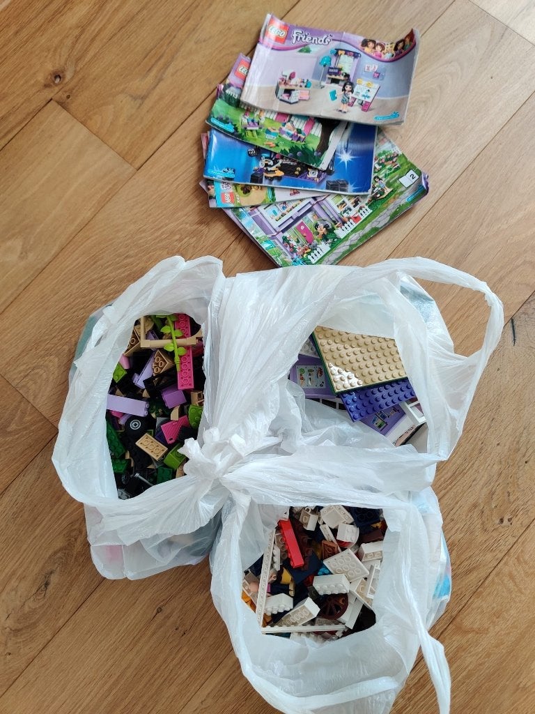 Zak Lego Friends, Kinderen en Baby's, Speelgoed | Duplo en Lego, Ophalen, Zo goed als nieuw, Losse stenen, Lego