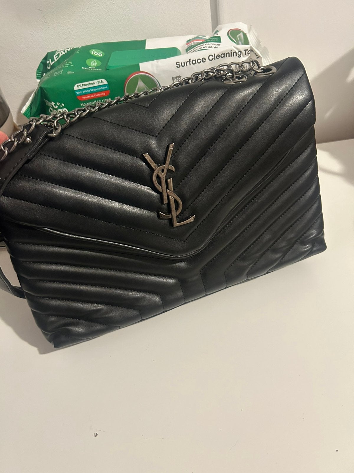 Ysl tas, 30 cm of meer, Zwart, Minder dan 35 cm, Ophalen of Verzenden