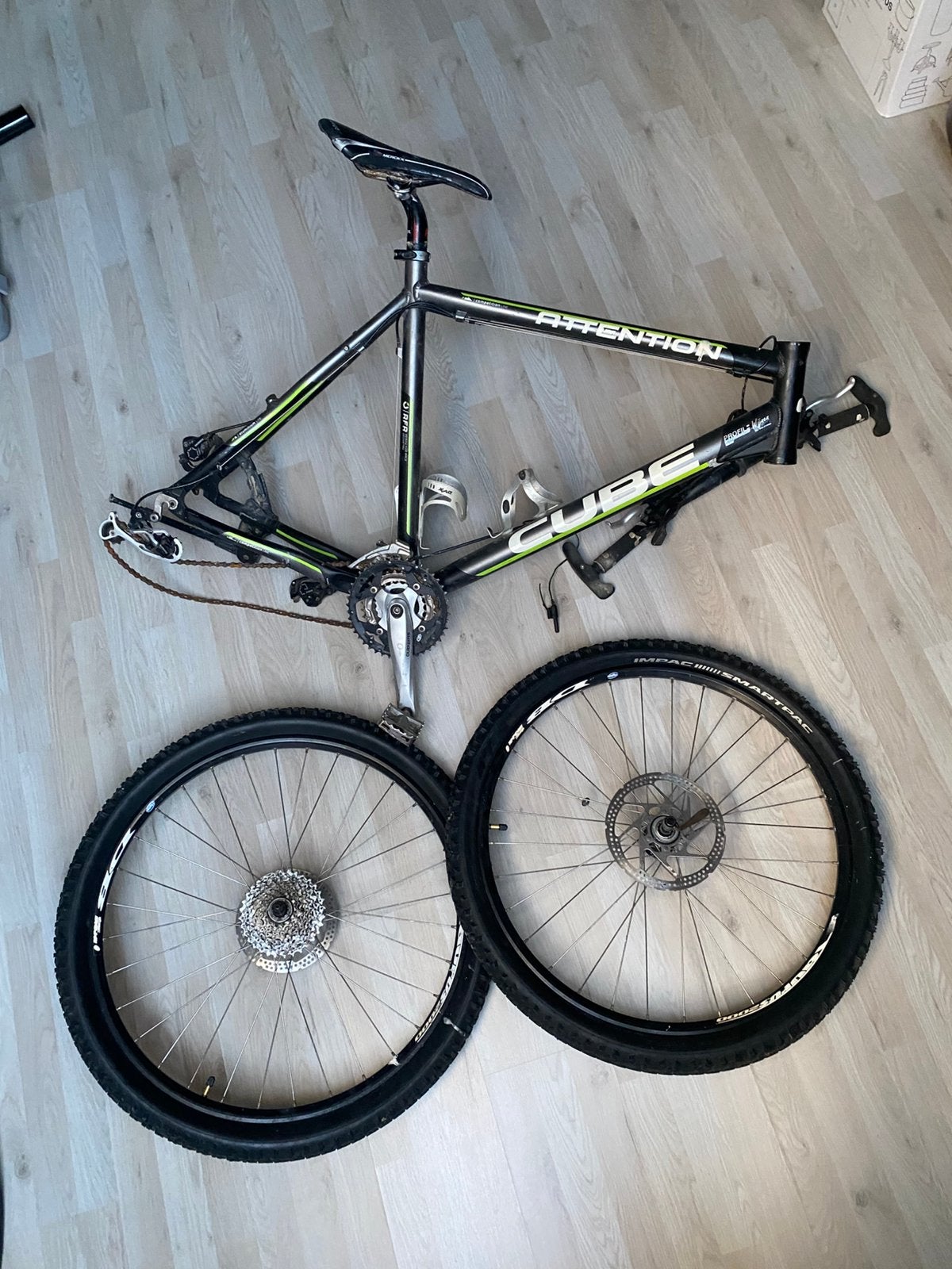 Cube Attention mountainbike frame met wielen, Ophalen, Gebruikt, Overige merken