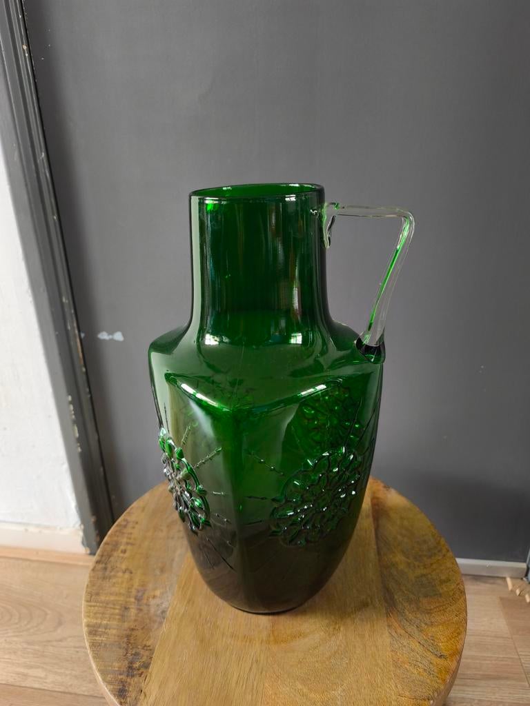 Vintage Italiaanse glazen vaas jaren '60, Ophalen of Verzenden
