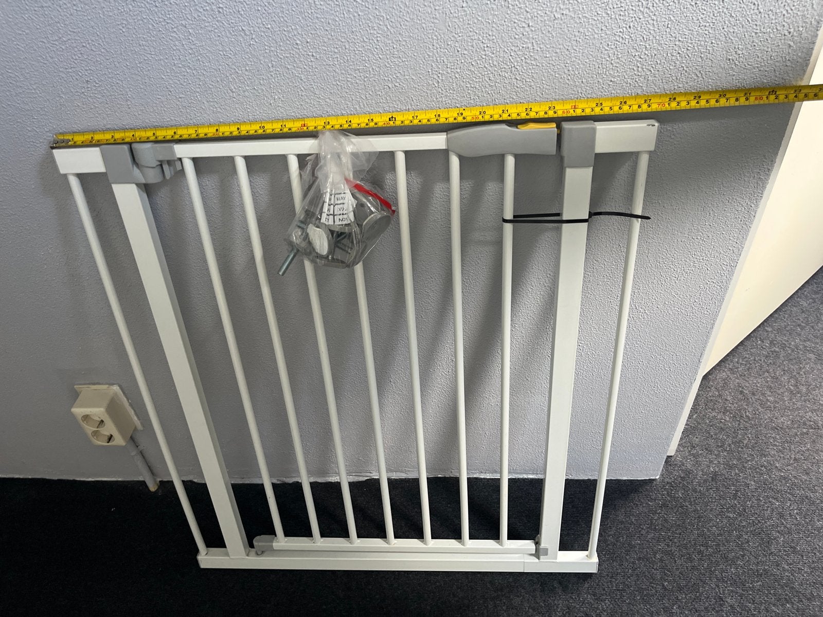 Wit metalen klemhekje, 70 cm, Ophalen, Gebruikt, 100 tot 115 cm, Klemhekje