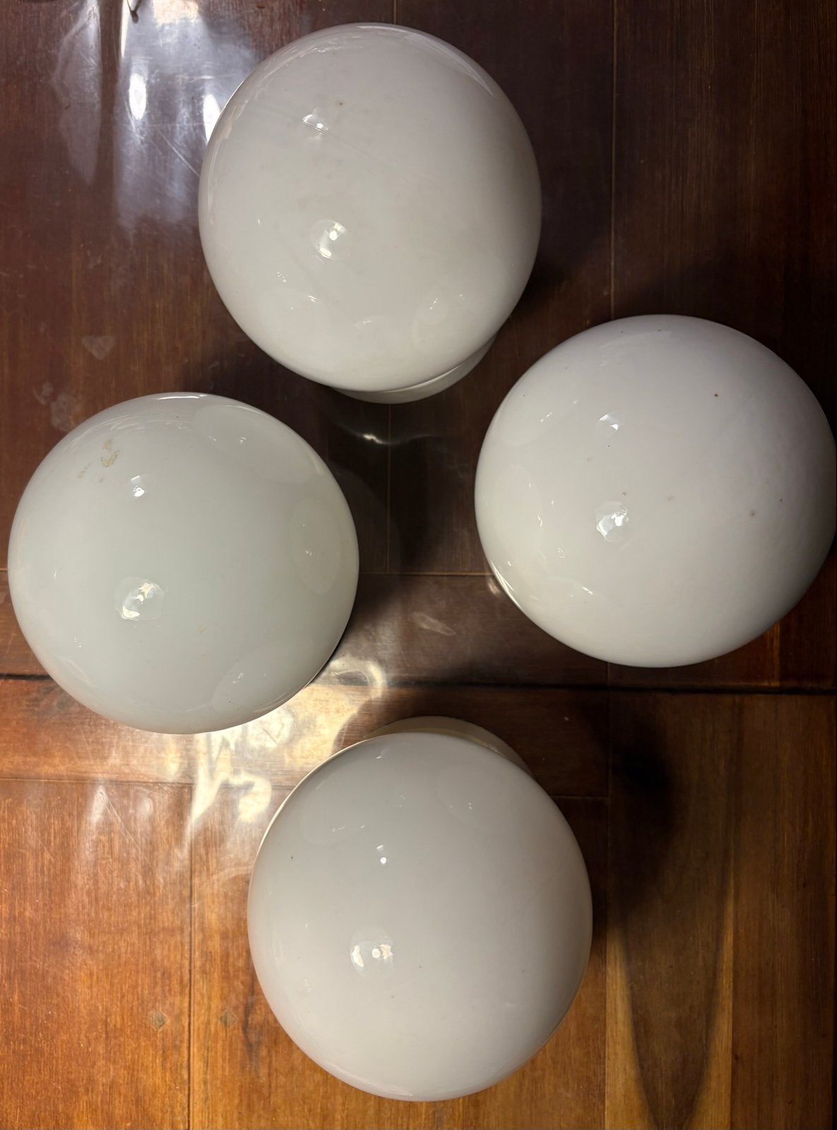 Set van 4 bolvormige lampen, Ophalen, Wit, Gebruikt, Overige fittingen