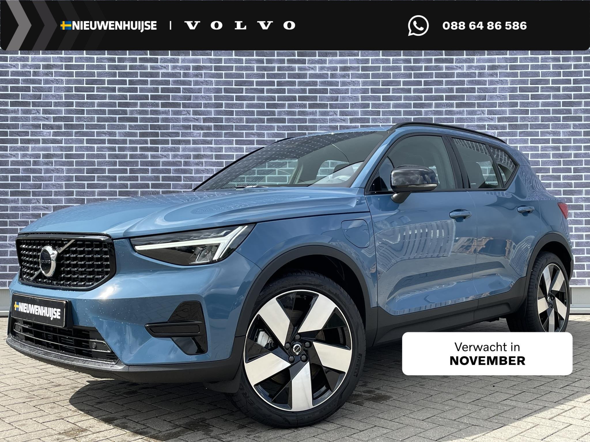 Volvo XC40 1.5 T4 Plug-in hybrid Plus Dark | Trekhaak | Harm, 12 maanden, Euro 6, 1712 kg, Blauw