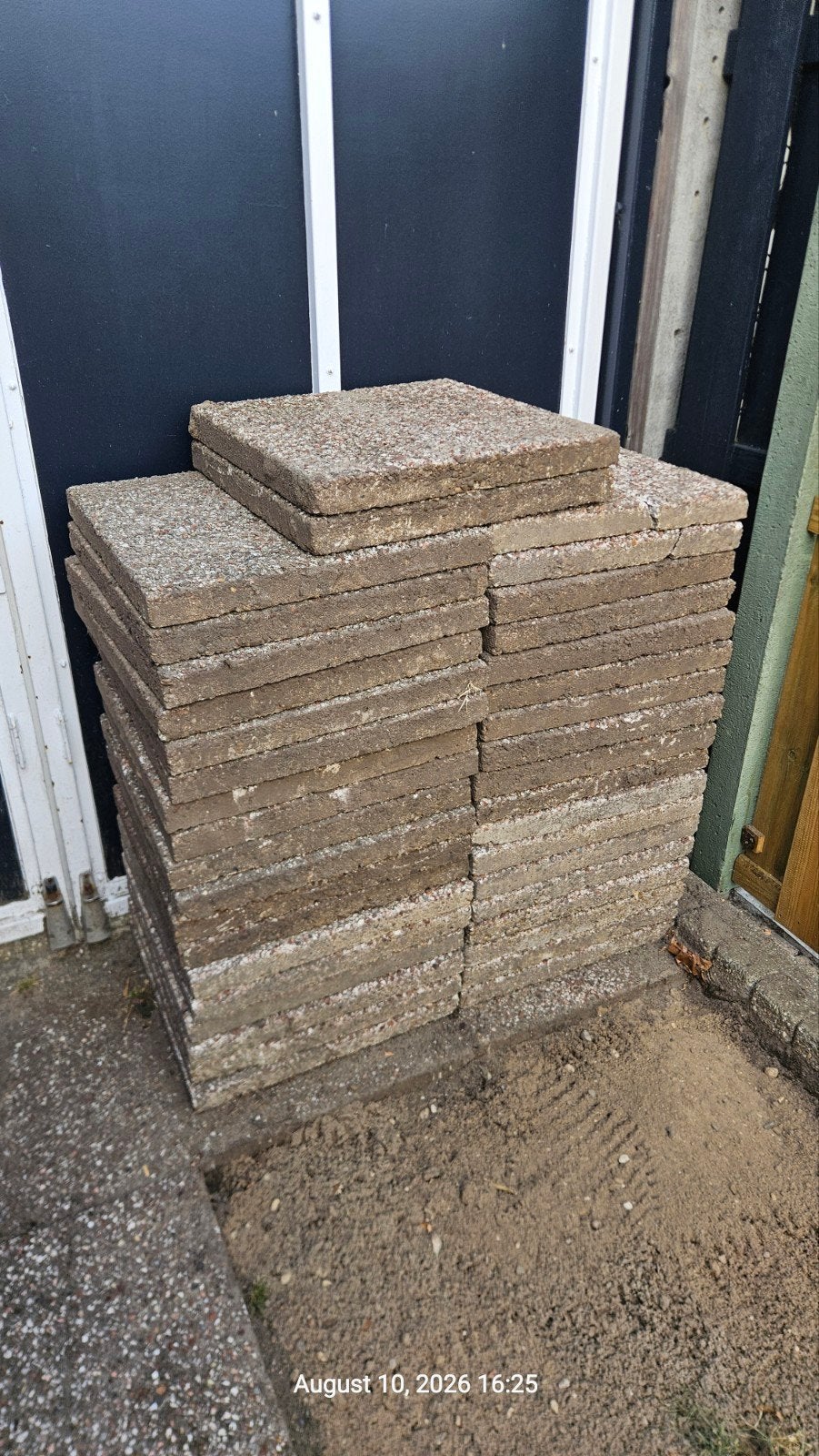 Gebruikte tegels 50x50 cm, Tuin en Terras, Ophalen, Gebruikt, Beton, Terrastegels
