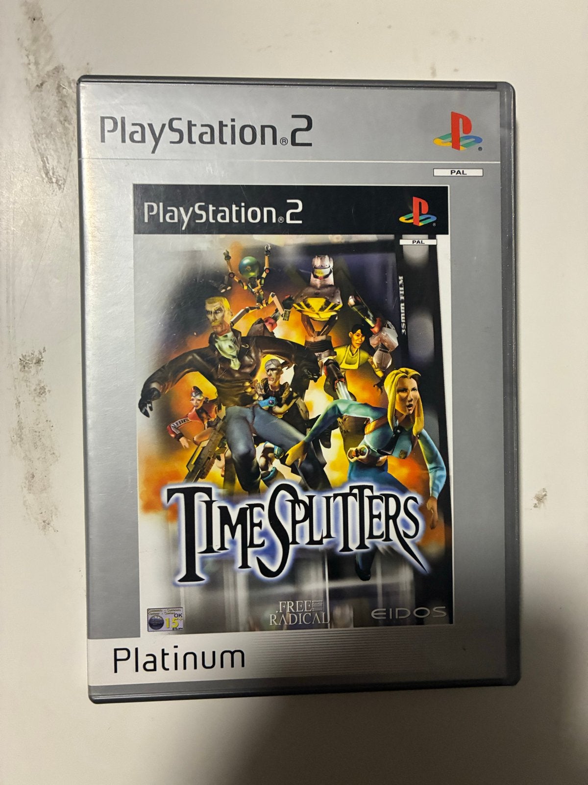 TimeSplitters 2 Platinum - PlayStation 2 (PS2), Spelcomputers en Games, Shooter, Eén computer, Ophalen of Verzenden, Zo goed als nieuw