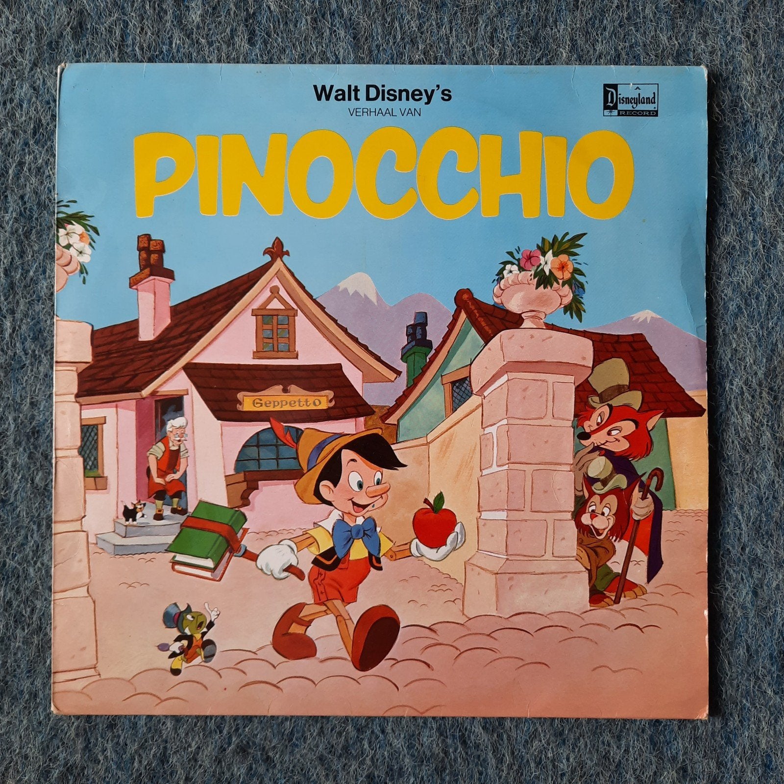 LP Walt Disney's Verhaal Van Pinocchio, Cd's en Dvd's, Vinyl | Kinderen en Jeugd, Gebruikt, Ophalen of Verzenden, Verhaal of Sprookje