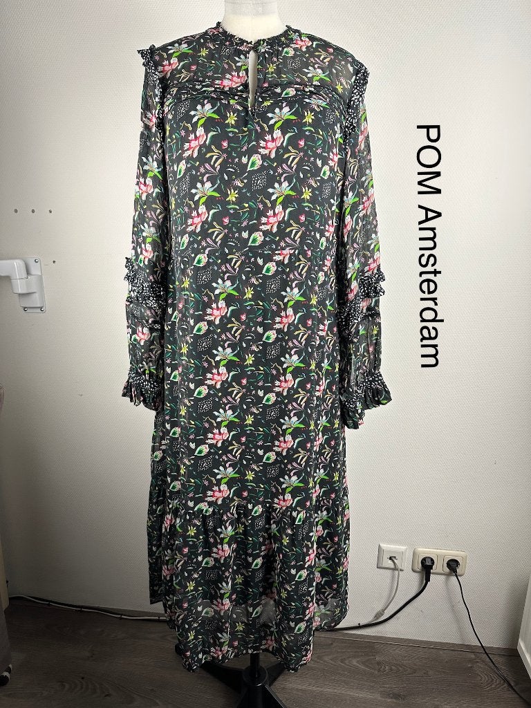 POM Amsterdam Jurk  (mt: 42) 3,2/9374, POM Amsterdam, Blauw, POM Amsterdam, Maat 42/44 (L)
