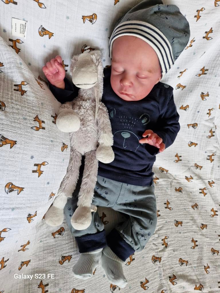 Reborn Jude kit Olga Auer origineel met certificaat, Verzamelen, Poppen, Ophalen, Zo goed als nieuw, Kleertjes, Levensecht of Reborn