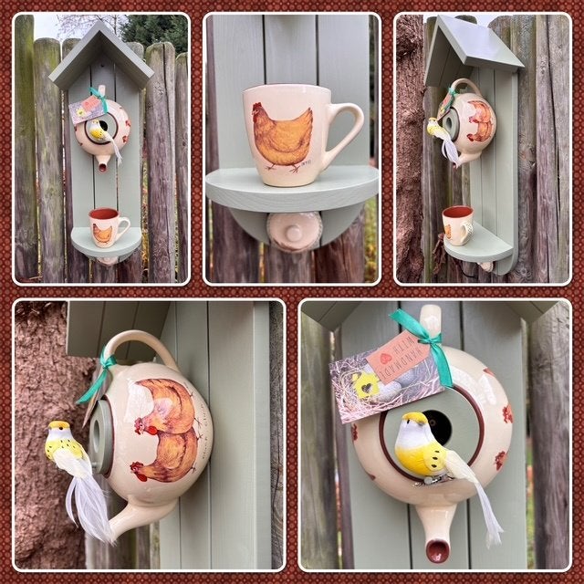 Cadeautip! JTS 'Cluck Cluck' Theepot Vogelhuisje, Tuin en Terras, Ophalen of Verzenden, Nieuw