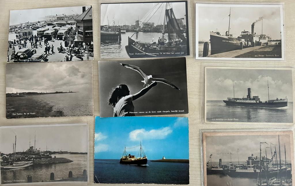 Ansichtkaarten TESO - Texel veerboten, Ophalen of Verzenden, 1960 tot 1980, Ongelopen, Waddeneilanden