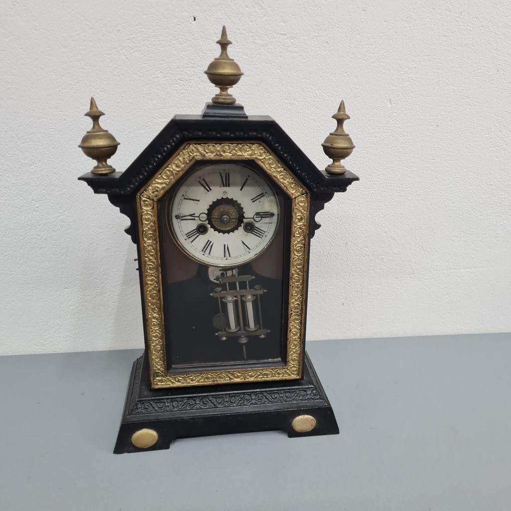 Antieke/oude klok , tafelklok,, Antiek en Kunst, Ophalen of Verzenden