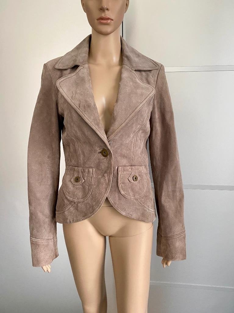 i200 Echt-leren jasje maat M=38 blazer colbert leer jas, Maat 38/40 (M), Vero Moda, Ophalen of Verzenden, Zo goed als nieuw