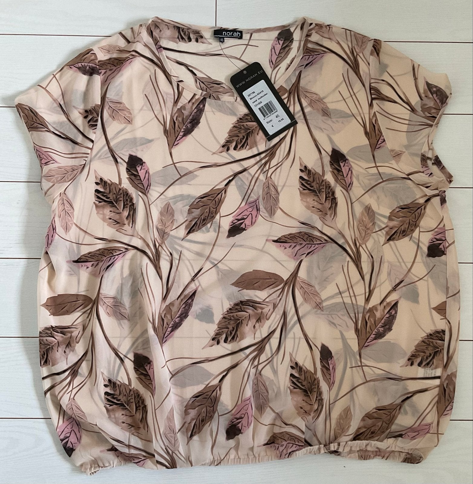 Nieuw Norah shirt maat 46 - Blouse met bladprint, Ophalen of Verzenden, Nieuw, Maat 46/48 (XL) of groter, Meerkleurig