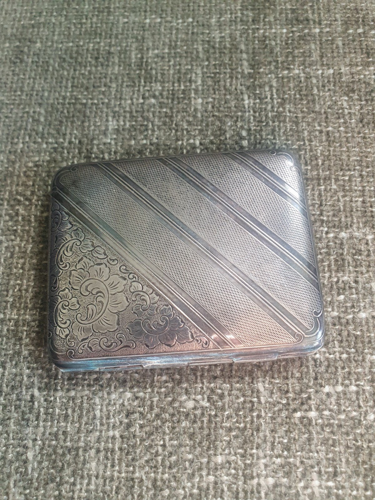Zilverkleurige sigarettendoos, Ophalen of Verzenden