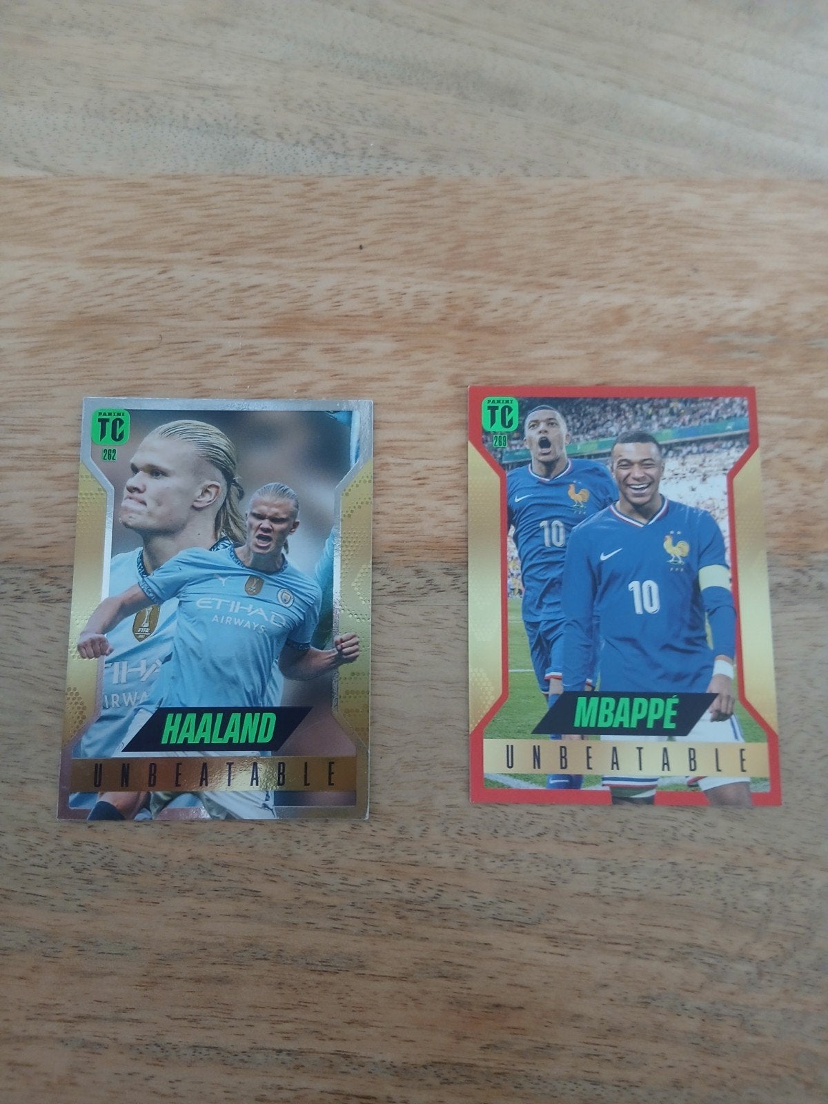 Haaland en Mbappé Panini TC Unbeatable Spelerskaarten, Ophalen of Verzenden, Zo goed als nieuw, Buitenlandse clubs, Spelerskaart
