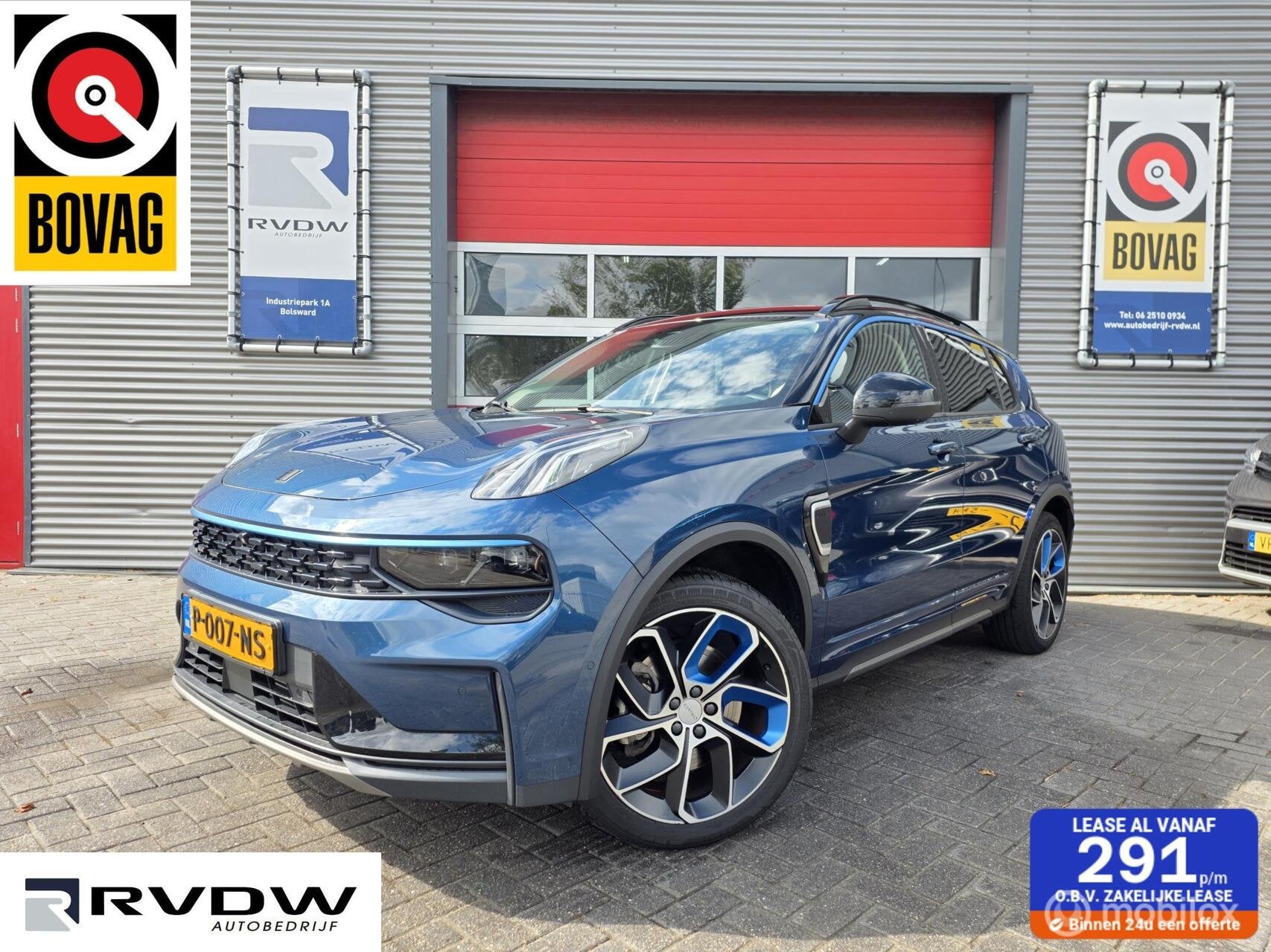 Lynk & Co 01 - 1.5 261PK Plug-in Hybrid, Pano, 360 Camera ,, 1800 kg, Euro 6, Blauw, 120 €/maand