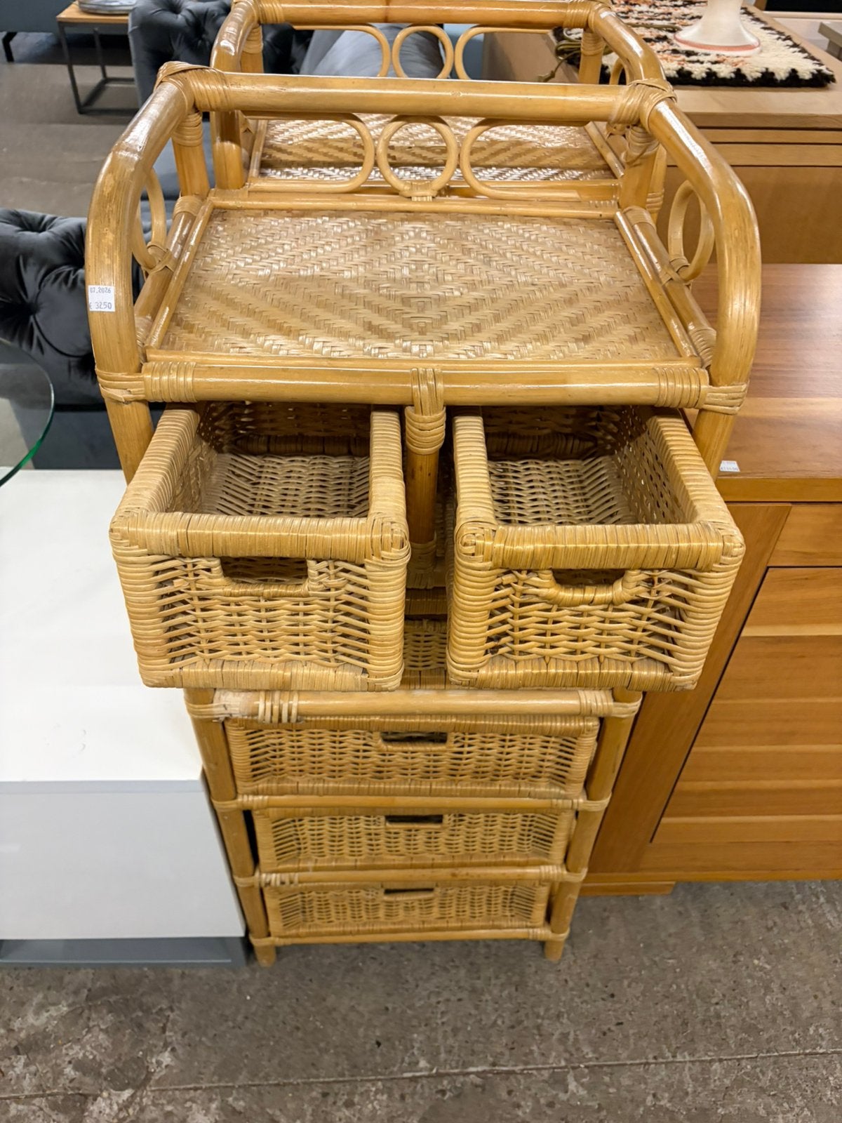 2 rotan ladekasten €32.50 per stuk, Ophalen, ., 50 tot 100 cm, .