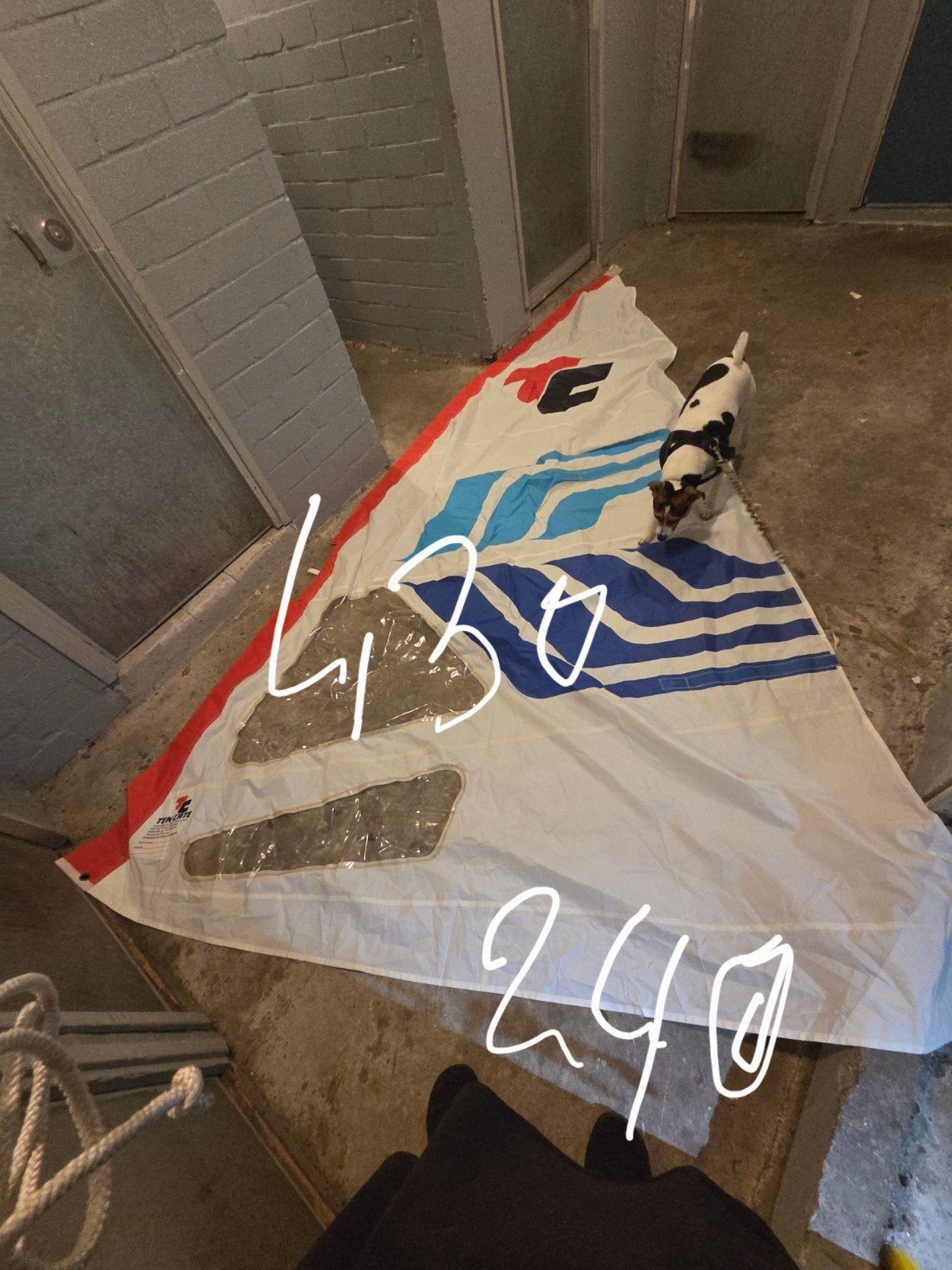 Vintage Ten Cate TC36 windsurfonderdelen., Ophalen of Verzenden, Gebruikt, Grootzeil, Minder dan 15 m²