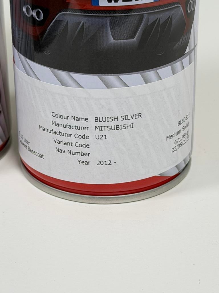 Spuitbus Mitsubishi U21 Bluish Silver + blanke lak Auto verf, Nieuw, Ophalen of Verzenden, H, H