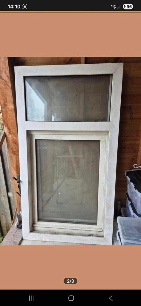 Gebruikt gevelraam met dubbelglas, Ophalen, Gevelraam of Ruit, Gebruikt, 80 tot 120 cm