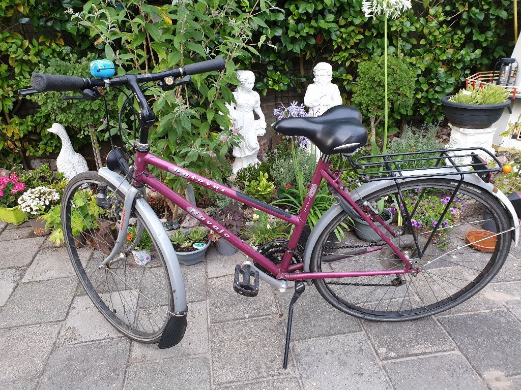 Damesfiets met 21 versnellingen, Ophalen, Gebruikt, Velgrem, 47 tot 50 cm