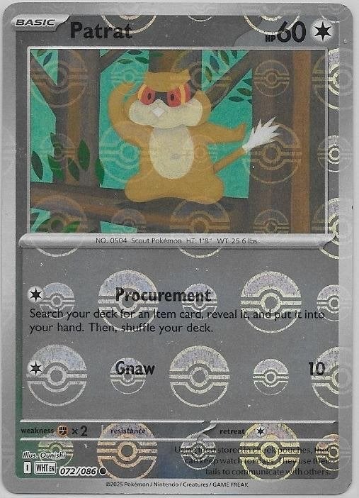 White Flare,  Patrat [pokeball] 72/86, Verzenden, Nieuw, Losse kaart