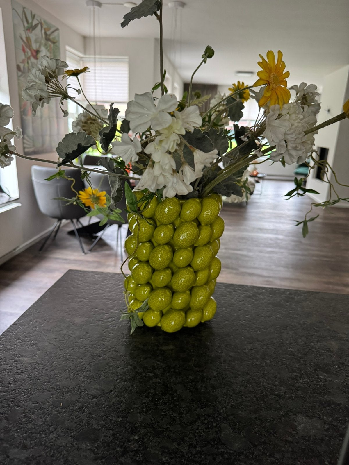 Mooie all lemons vaas limoen citroen vaas. Groen, Ophalen of Verzenden, Zo goed als nieuw, Groen