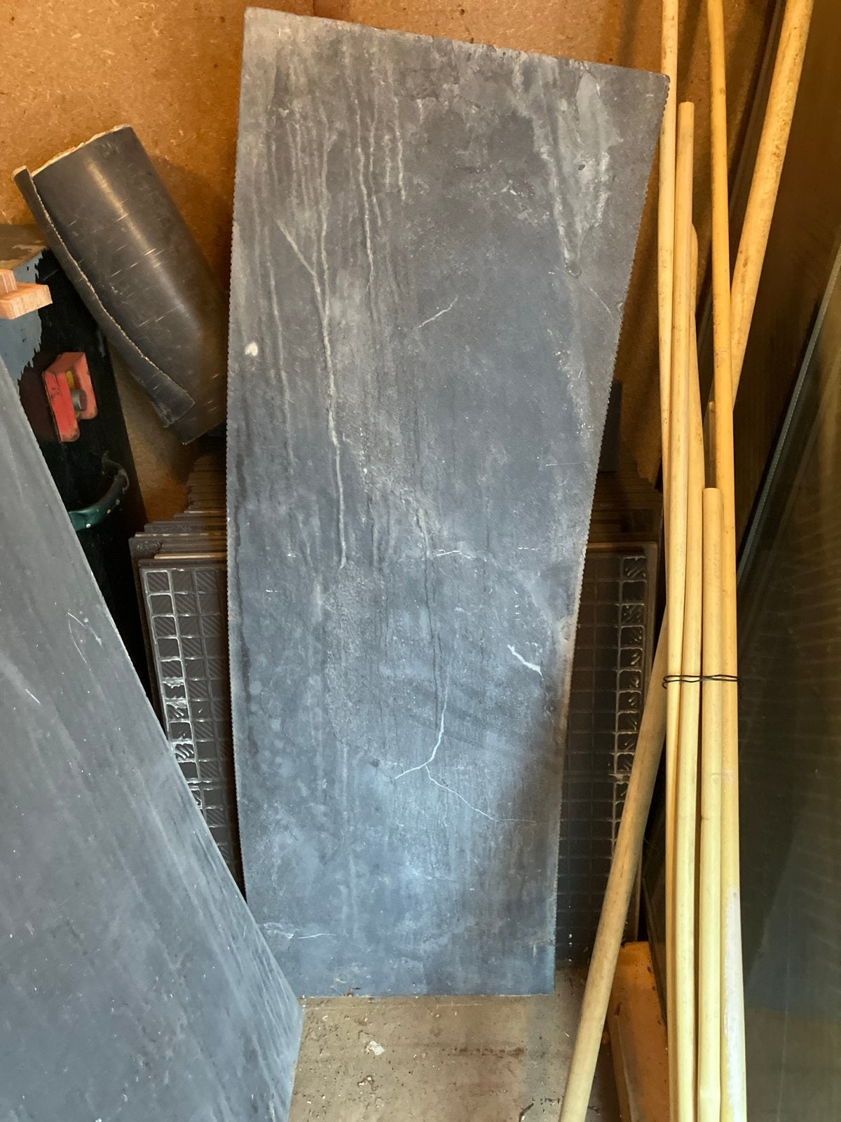 2x Natuursteen platen/tegels, Ophalen, Gebruikt, Overige typen, 20 tot 40 cm