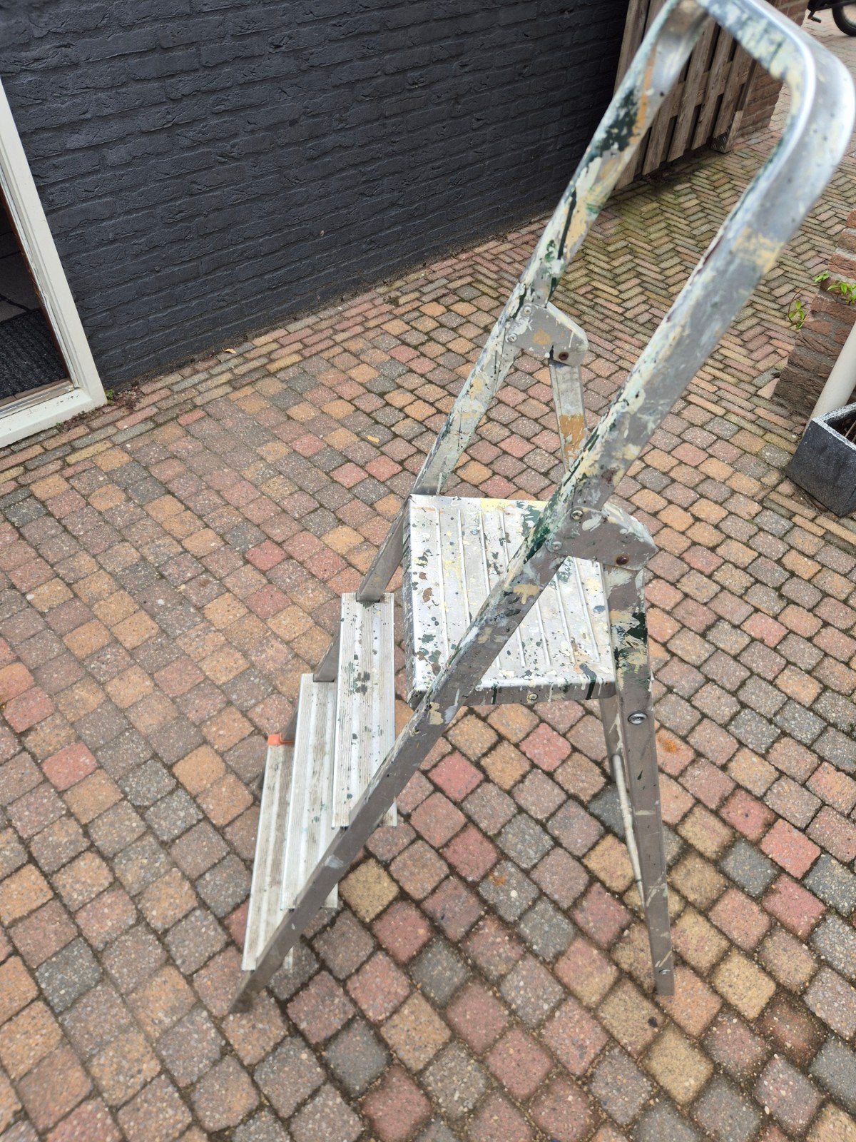 Aluminium trap, 3 treden, Ophalen