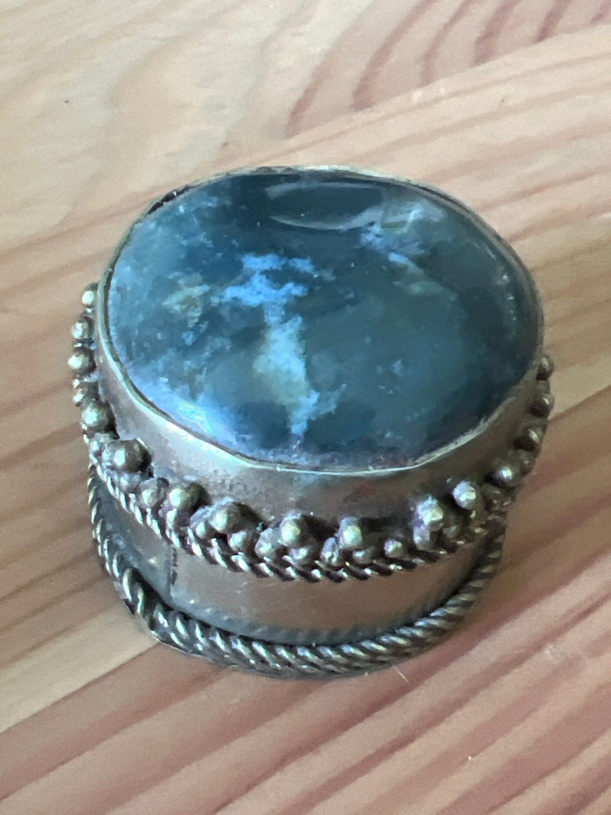 Vintage pillendoosje met agaatsteen, Ophalen of Verzenden