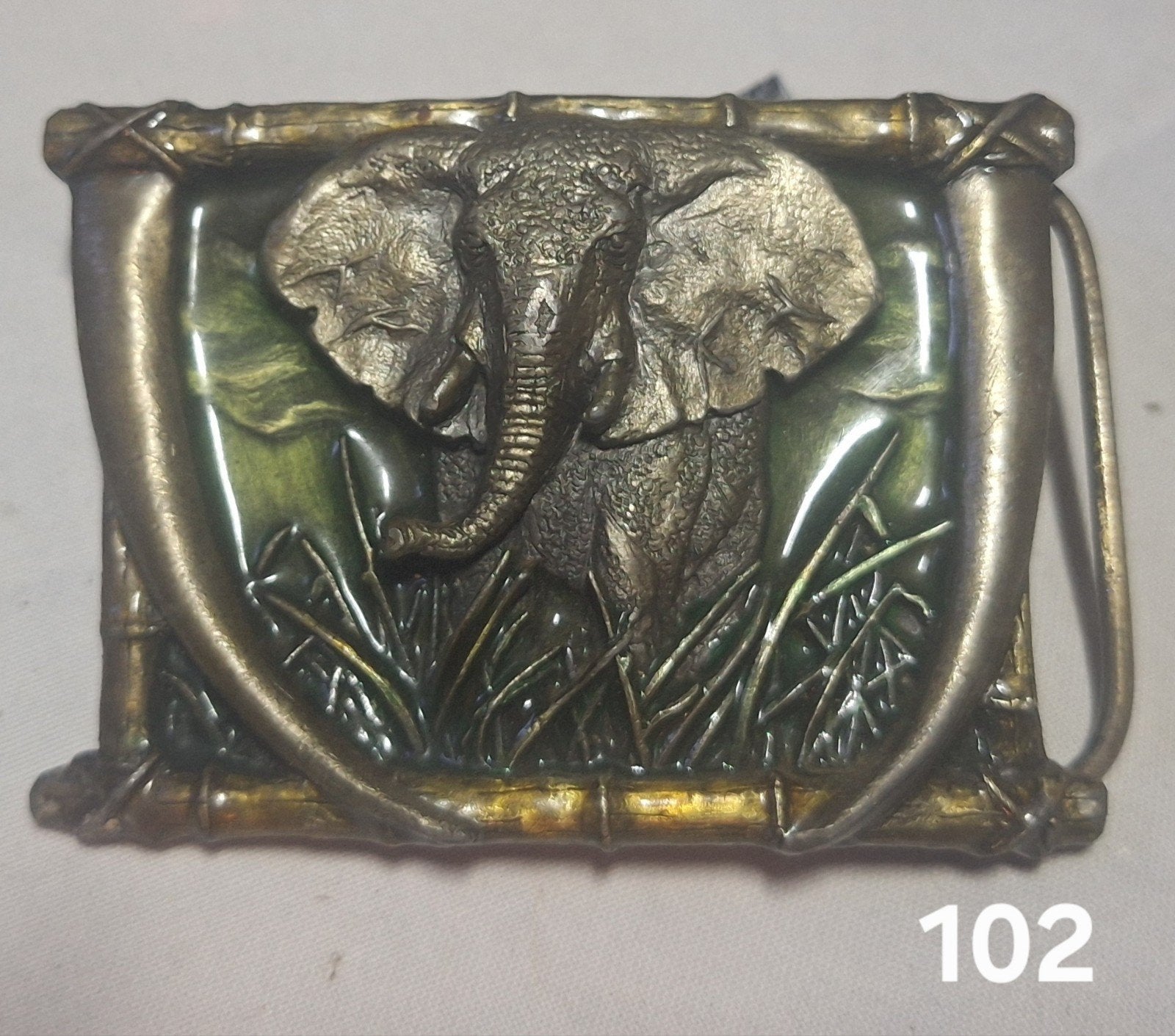 Vintage Bergamot Brass Works Olifant Riemgesp M-130, Kleding | Dames, Losse buckle of gesp, Overige kleuren, Ophalen of Verzenden