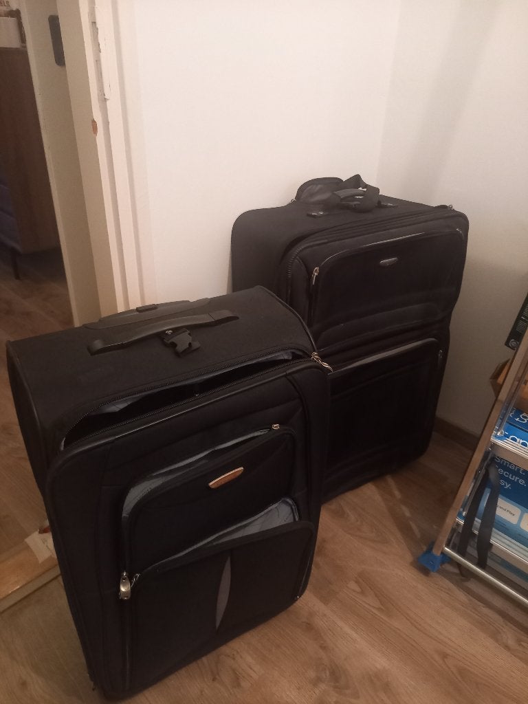 2 grote rolkoffers, Sieraden, Tassen en Uiterlijk, Ophalen, Uitschuifbare handgreep, Gebruikt, 45 tot 55 cm