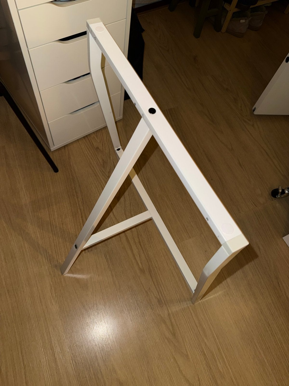 IKEA LERBERG tafelpoot/ schraag wit - 70 cm hoog, Ophalen, Tafelpoot, Gebruikt, Minder dan 50 cm