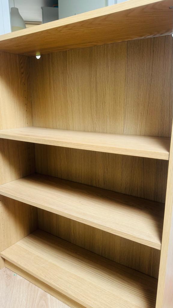 Houten Boekenkast met Verstelbare Planken breed 80 hoog 105, Met plank(en), 100 tot 150 cm, Zo goed als nieuw, 25 tot 50 cm