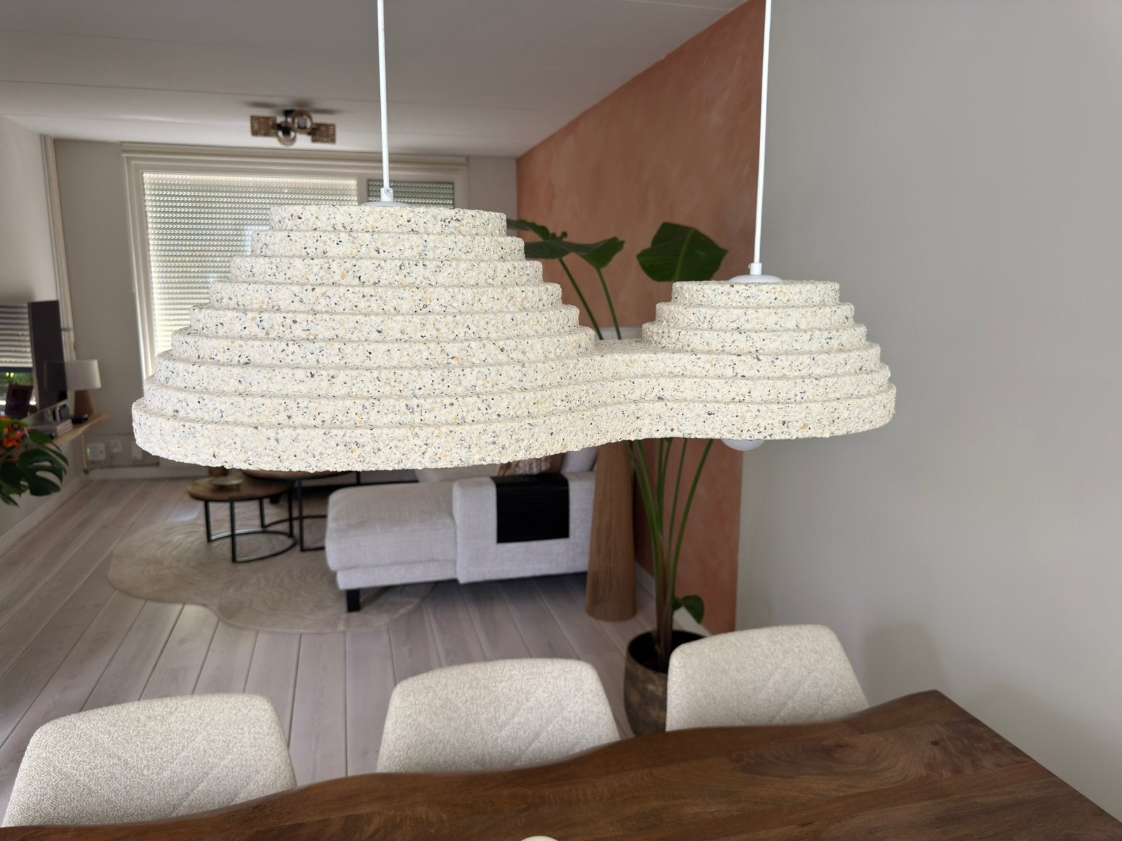 Japandi Wabi Sabi eettafel lamp (nieuw in doos), Ophalen of Verzenden, Zo goed als nieuw