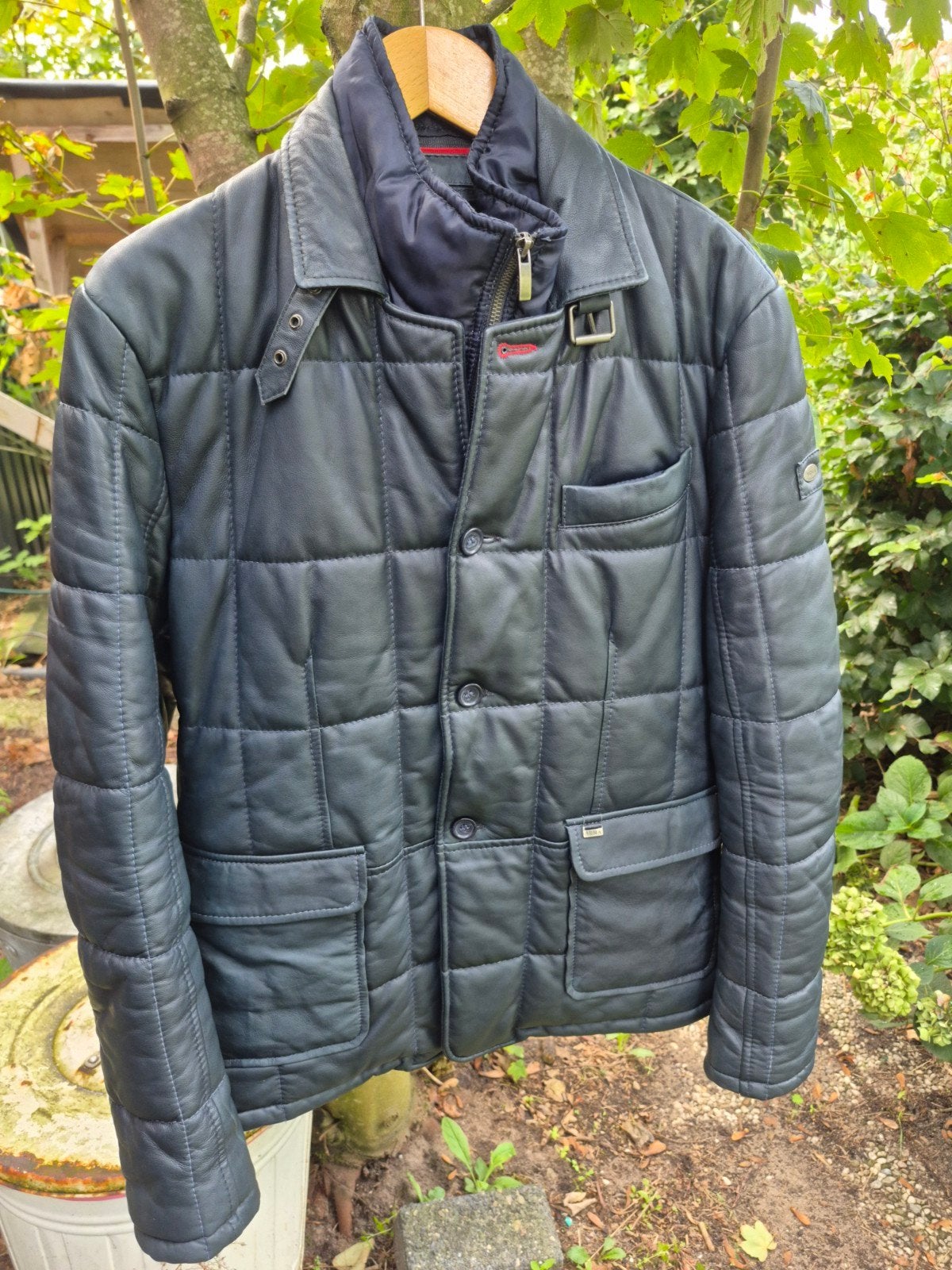 Arma exclusieve lederen jack, mt 48 (Jacob Cohen), Ophalen of Verzenden, Zo goed als nieuw, Maat 48/50 (M), Blauw