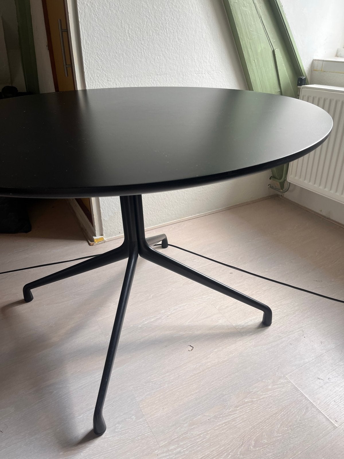 Ronde eetTafel Zwart - 110cm, Ophalen, Gebruikt, 100 tot 150 cm, Rond